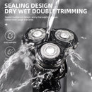 USB wiederaufladbarer Elektrorasierer Herren Bartschneider Wasserdichter 3D-Kopf trocken nass LED-Display Rasierer waschbar Rasiermaschine für