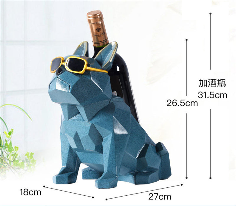 Modern simplicity french bulldog wine rack wine holder decorations home decorations  holder Creative home furnishings party gift