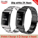 Correa para Fitbit charge 3 band Pulsera de repuesto Charge3/Charge4 Reloj inteligente Pulsera de acero inoxidable Fitbit Charge 4 band
