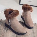 Winter Schnee Stiefeletten Für Frauen Casual Frau Schuh Wildleder Winterstiefel Reißverschluss Weibliche Plüsch Pelzige Stiefel Plattform Botas Mujer