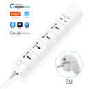 WIFI Smart Power Strip Universal Funktioniert mit Alexa Googlehome Multi Plug Four Takes 6AC Socket 4 USB Voice Control UK/EU/US/AU