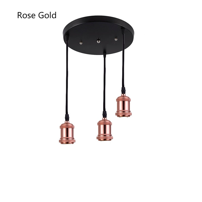 Retro Industrial Loft LED Bar Pendent Lamp E27 Socket Pendant lights Aluminum Dining Room Pendent Lights Kitchen Hanging Lamps