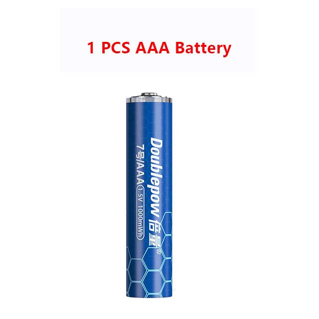 1,5 V AAA USB-Akku Lithium-Ionen-Akku mit 1000 mWh für drahtlose Fernbedienungsmaus + Kabel Hohe Kapazität