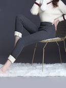 CHRLEISURE, mallas elásticas de terciopelo de invierno para mujer, mallas cálidas de cintura alta, mallas gruesas de invierno de Cachemira de cordero para mujer