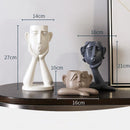 Abstrakte Figur Set 3-teiliges Wohnzimmer Skulptur Büro Bücherregal Wohnkultur moderne Vase Home Ornamente TV Schreibtisch Figur Harz