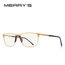 MERRYS DESIGN Männer Anti Blue Ray Light Blocking Brille UV400 Brille für Computer Titanlegierung Brille S2170FLG