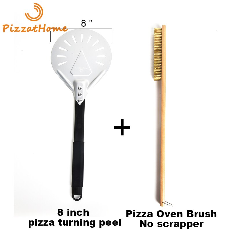 PizzAtHome 7/ 8/ 9 Inch Perforated Pizza Turning Peel Pizza Shovel Aluminum Pizza Peel Paddle Short Pizza Tool Non-Slip Handle