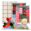 Latch Hook Rug Red Bus London Chunky Yarn Tapestry Kits Crocheting Cushion Mat DIY Carpet Rug Needlework Hobby &amp; Crafts 58*85cm