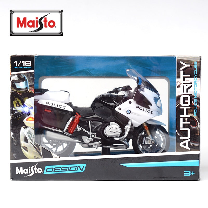 Maisto 1:18 BMW R1200 RT UK Police Die Cast Vehicles Collectible Motorcycle Model Toys