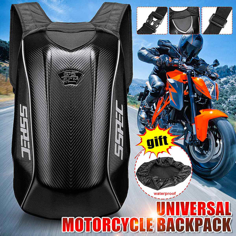 SSPEC Universal Motorrad Rucksack Motocross Reiten Racing Aufbewahrungstasche Tourengepäck Motorradtasche Wasserdicht Kohlefaser