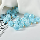 Cielo azul y nubes blancas en forma de 20 unids/lote, amuletos de resina hechos a mano, pendientes de joyería diy para mujer, accesorio