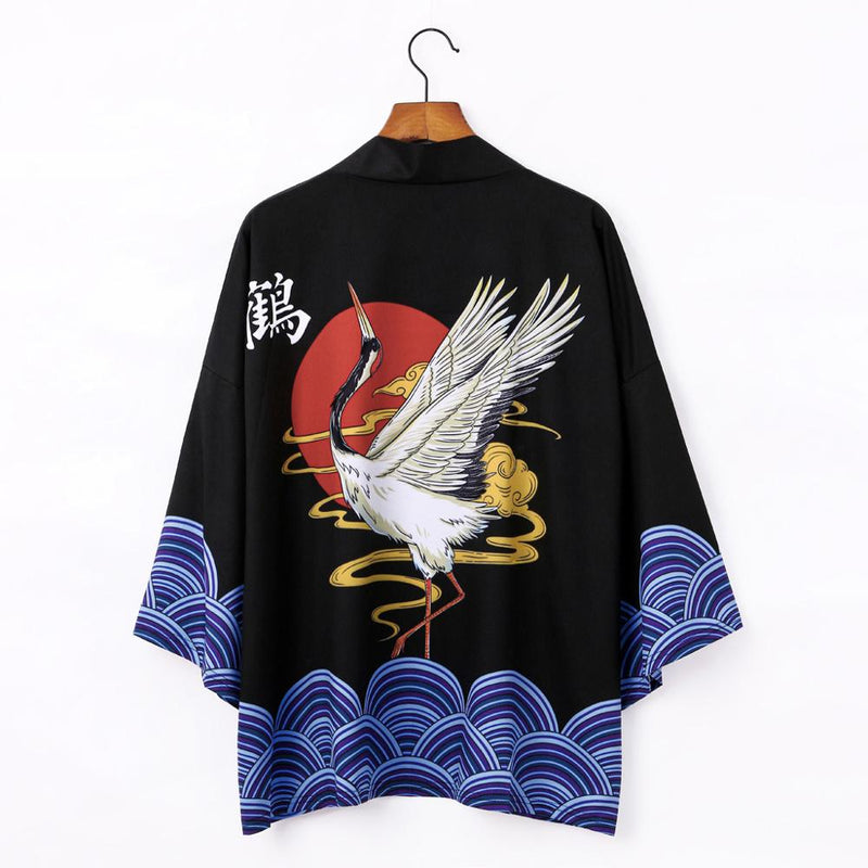 Kimono japonés cárdigan hombres novedad de verano Haori Samurai Kimonos Karate Streetwear camisa Kimono japonés hombres Haori Yukata