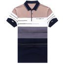 2022 Brand Short Sleeve Polo Tee Shirt Men Casual Summer Striped Men&