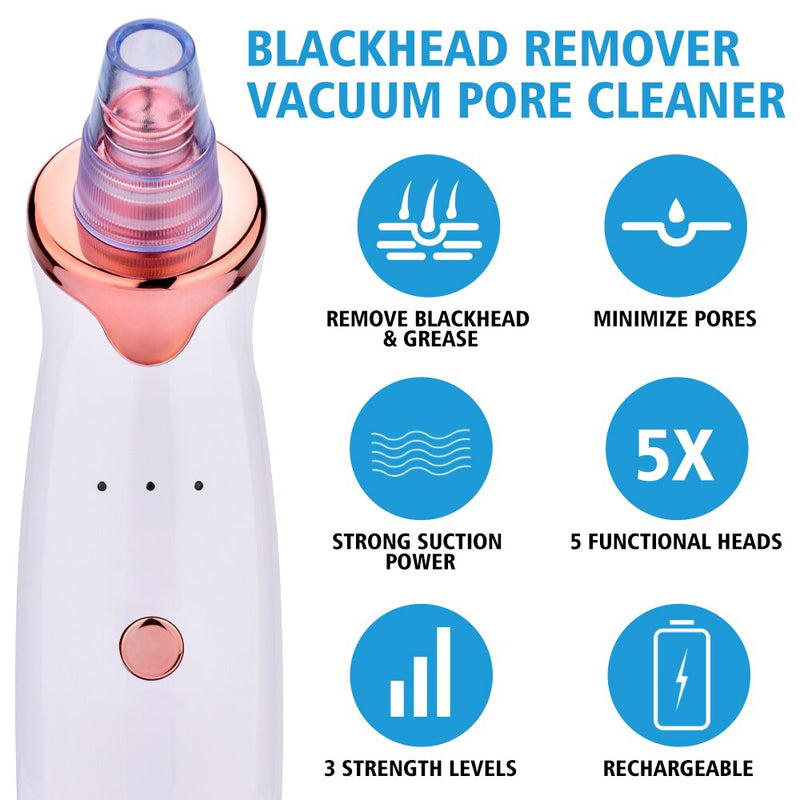 Blackhead Remover Vacuum Electric Nose Beauty Face Deep Cleansing Skin Care Vacuum Black Spots Acne Pore Cleaner Pimple Tool