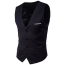 Black Suit Vest Waistcoat Men 2020 Brand New Slim Fit V Neck Dress Vests Mens Formal Business Wedding Tuxedo Chaleco Hombre 6XL