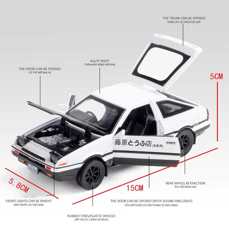 1:28 Spielzeugauto INITIAL D AE86 Metallspielzeug Legierungsauto Diecasts &amp; Spielfahrzeuge Automodell Miniatur Modellauto Spielzeug für Kinder