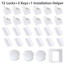 12 + 3 Stück Magnetische Kindersicherung Kinderschutz Baby Sicherheitsschloss Schubladenriegel Schranktürschloss Limiter Infant Security Locks
