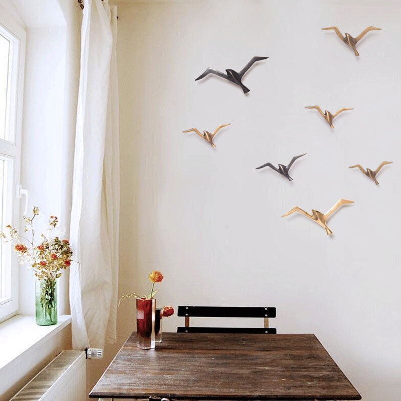 Lujo americano cobre puro creativo pájaro gaviota paloma colgante decoración de pared Retro Industrial ornamento sala de estar gaviota