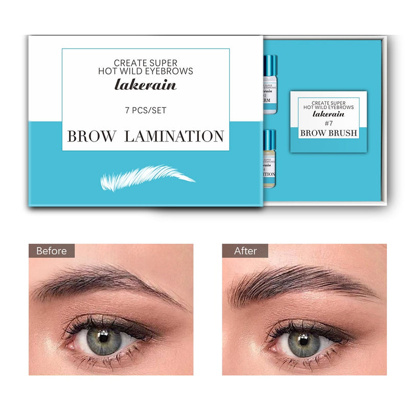Lakerain Semi-permanent Brow Lift Kit Augenbrauen-Laminierungs-Set Styling Perming Setting Curling Brow Lamination Eyelash Perm Set