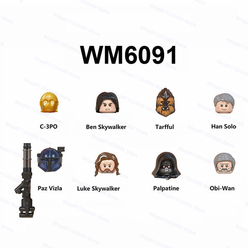 Mandalorians Baby Yoda Ahsoka Building Blocks Star Stormtroopers Luke Skywalker Boba Fett Obi-wan Wars Action Figure Toy