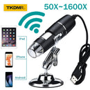 1600X 1000X Wifi Elektronische tragbare digitale USB-Schnittstelle Elektronenstereomikroskope 8 LED-Halterung für Android IOS PC