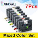 Labelwell 10 Stück laminiert Kompatibel für Etikettenband 231 131 6/9/12 mm Schwarz auf weißem Band 431 531 631 131 221 211 Druckerfarbband