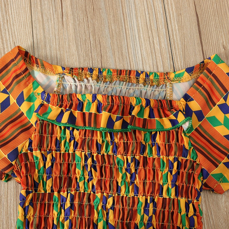 Girl Clothing Sets Summer New Girl Clothes Suit African Bohemian Two Piece Set Baby Girl Clothes Kids Outfits