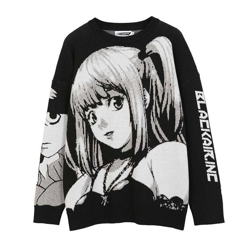 Kawaii Cartoon Misa Cosplay Japanisches Sweatshirt Gothic Anime Pullover Männlich Streetwear Winterkleidung für Männer 2022 Pullover Top