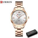 CURREN Uhr Frauen Top Marke Quarz Weibliche Armband Uhren Edelstahl Armbanduhr Für Damen Reloj Mujer Geschenk Rose Gold