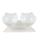 Anti-Rutsch-Katzennapf, transparent, langlebig, Doppelnäpfe für Haustiere, mit erhöhtem Ständer, für Katzen, Hundefutter, Trink- und Wassernapf, Haustierbedarf