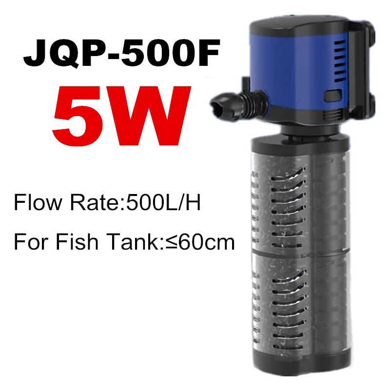 Sunsun Silent 4 en 1 Bomba de filtro de acuario interno Bomba de agua sumergible para tanque de peces Filtro Wave Surf Circulación Bomba de oxígeno