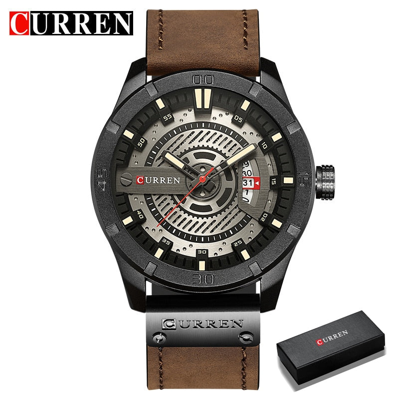 CURREN, moda novedosa, relojes creativos, reloj de pulsera deportivo de cuarzo militar informal, fecha de visualización, reloj Masculino, reloj Hodinky Masculino