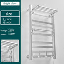 Badezimmer Elektrischer Badetuchwärmer Heizung Handtuchregal Rack Haushalt 55 ℃ Thermostatischer Handtuchtrockner Stanzfreie Heizschiene Schwarz