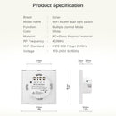 Wifi Wall Touch Switch EU Kein Neutralleiter erforderlich Smart Light Switch 1 2 3 Gang 220V Tuya Smart Home Support Alexa Google Home