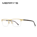 MERRYS DESIGN Männer Legierung Brillengestell Männer Quadratisch Halb Optische Ultraleicht Myopie Hyperopie Korrektionsbrille S2102