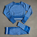 2 / 4Pcs Frauen Vital Seamless Yoga Set Sport-BH + Crop Top Shirts + Shorts + Leggings mit hoher Taille Gym Kleidung Sportbekleidung für Frauen