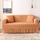 Elastic Sofa Cover Living Room Solid Color Sofa Cover Lattice Sofa Cover Elegant Skirt for Living Room Armchair Couch Sofa