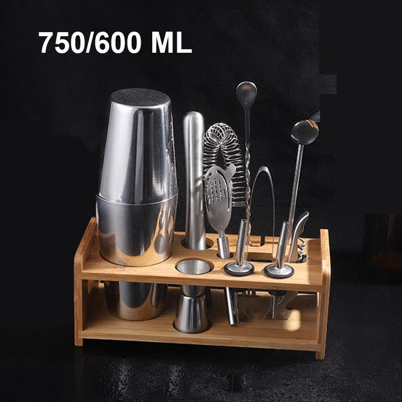 UPORS Stainless Steel Cocktail Shaker Mixer Wine Martini Boston Shaker For Bartender Drink Party Bar Tools 550ML/750ML