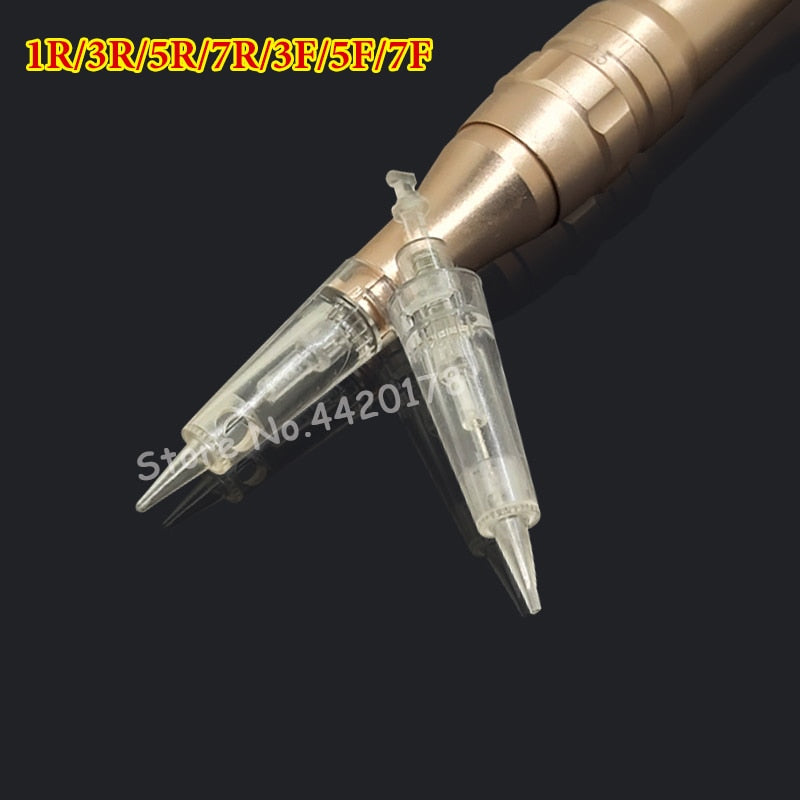 Bayonet port Cartridges Needles Sterilized 1R 3R Permanent Makeup Machine Needles For PMU Tattoo Eyebrow Liner Lips Supplies