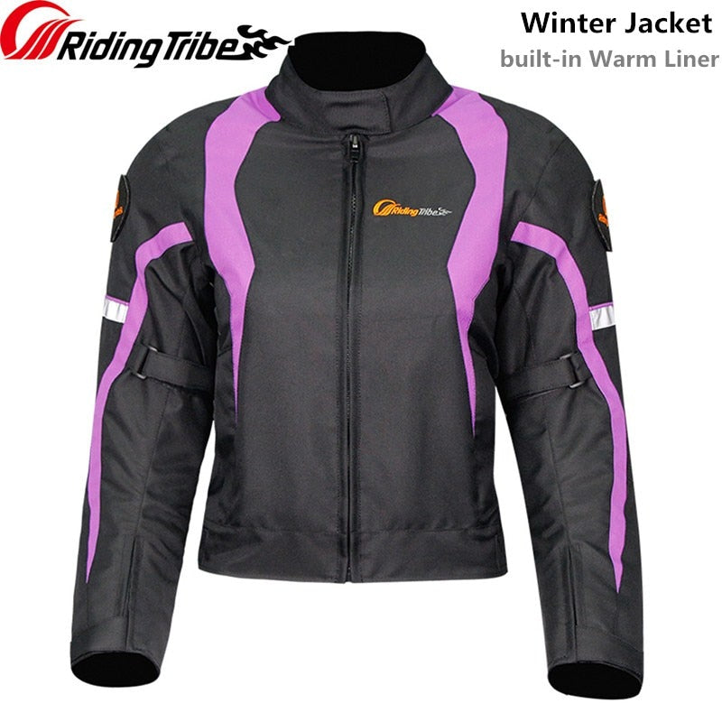 Chaqueta de moto para mujer, abrigo de armadura protectora para montar, verano, invierno, impermeable, cálido, ropa para mujer y niña, ropa anticolisión, JK-52