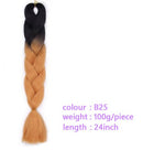 Black Star Hair Ombre Jumbo Braiding Hair Extensions 24 Inch Twist Braids Synthetic Hair Fiber for Twist Braiding for Women