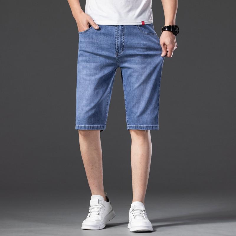 2021 neue Art und Weise Mens zerrissene kurze Jeans Marke Kleidung Bermuda Sommer Baumwolle Shorts atmungsaktive Denim Shorts männlich