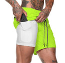 2022 NEUE Herren Laufshorts Herren 2 in 1 Sportshorts Herren Doppeldeck Schnelltrocknend Sport Herren Shorts Jogging Gym Shorts Herren