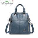 LANYIBAIGE Neue Frauen Rucksack Multifunktionstaschen Designer Hochwertiges Leder Frauen Umhängetasche Schultaschen Reiserucksäcke