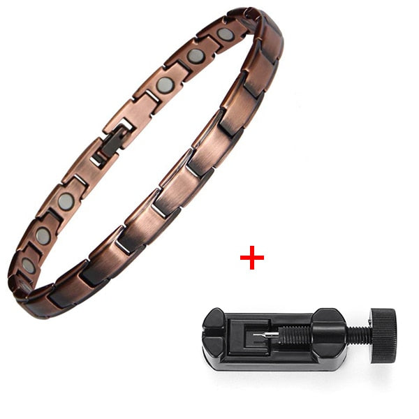 Oktrendy Pure Copper Magnetic Pain Relief Bracelet For Men Therapy Magnets Bangle Link Chain Women Health Care Jewelry Wholesale