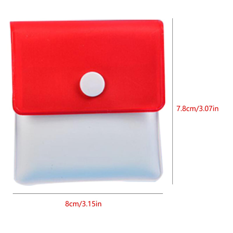 6pcs Portable Pocket Ashtray Pouch Reusable PVC Ash Bag Coin Purse for Car/Home 7.8x8cm