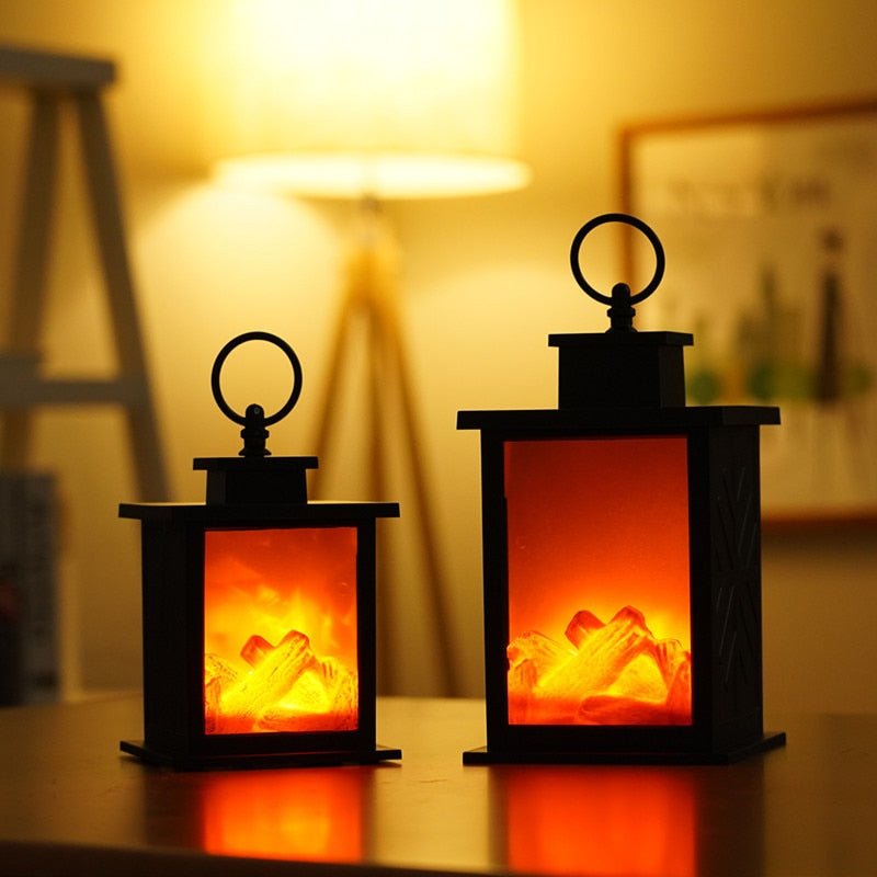 Romantische tragbare USB-betriebene Mode-Flammeneffekt-Nachtlichtleiste LED-Simulations-Kamin-Licht-Wohnzimmer-Wohnkultur