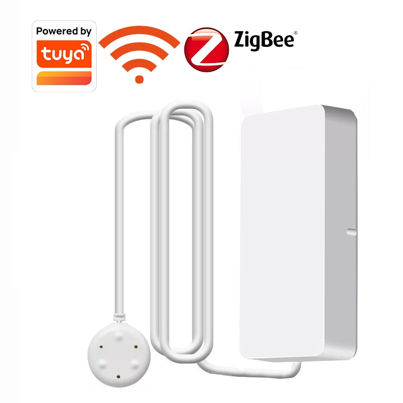 Tuya Wifi/Zigbee Water Leakage Alarm Independent WIFI Water Leak Sensor Detector Flood Alert Overflow Security Alarm System Tuya