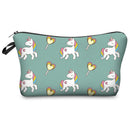 FUDEAM Polyester Unicorn Sloth Print Pattern Women Travel Storage Bag Toiletries Organize Cute Cosmetic Bag Portable Make Up Bag