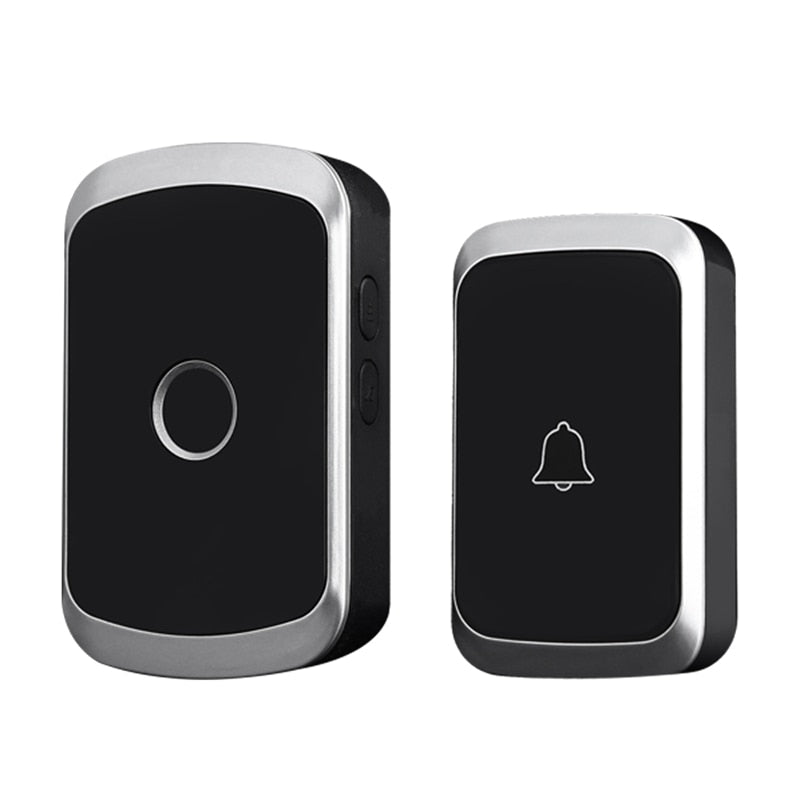 CACAZI Wireless Waterproof Doorbell 300M Remote US EU UK Plug LED Flash Home Cordless Door Bell Chime 1 2 Button 1 2 Receiver